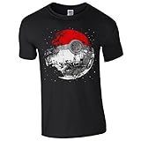 Camiseta con diseño de Pokeball y Estrella de la muerte negro negro Large