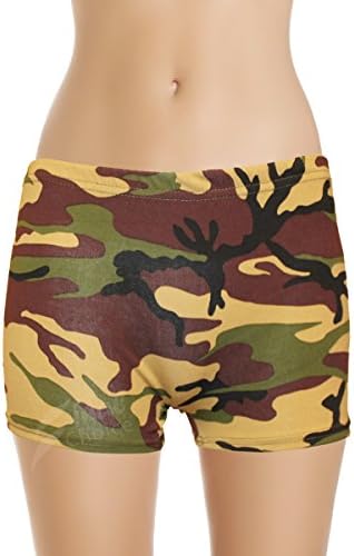 OCUZ Ladies Sports Knickers Stretchy Swim Shorts Womens Hot Pants Bikini Short Sizes 8-14 (Camouflage, 16-18 / L/XL)
