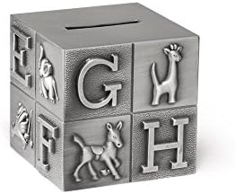 Zilverstad Matt Money Box Cube Large, ABC