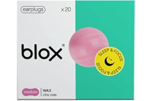Bouchons d'oreille BLOX Wax - Cire - 10 paires - Protection auditive - Sommeil - Concentration - 24 SNR - Boules Quies