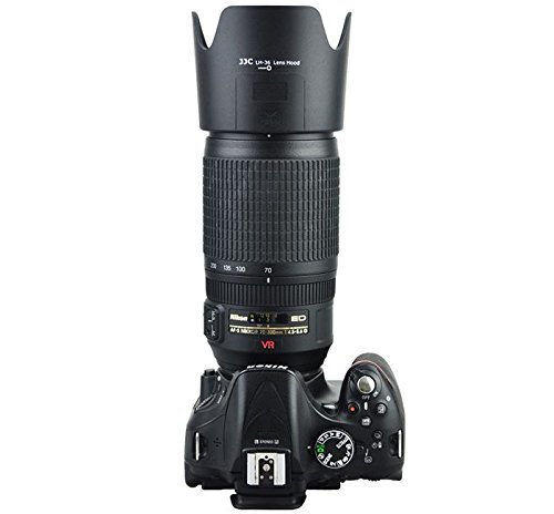 JJC - LH-36 - Pare-soleil   quivalent Nikon HB-36 - pour Nikon AF-S VR Zoom-Nikkor 70-300mm f 4 5-5 6G IF-ED Lens