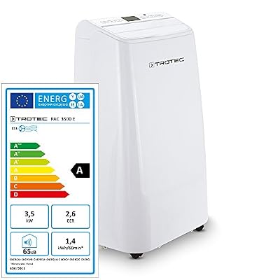 Trotec Climatiseur local monobloc TROTEC PAC 3500 E de 3,5 kW (12.000 Btu) pour pièces de 45 m² max., classe énergétique A