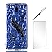 Produktbild Huawei Mate 10 Lite Hülle + Panzerglas JINCHANGWU Schutzhülle Cover Transparente TPU Silikon Handyhülle Bling Kristall Glitzer Tasche Etui +Touchstift + Displayschutzfolie, Feder Schwarz und Love