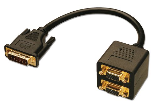 Lindy 41051 DVI Splitter Kabel 2x VGA schwarz