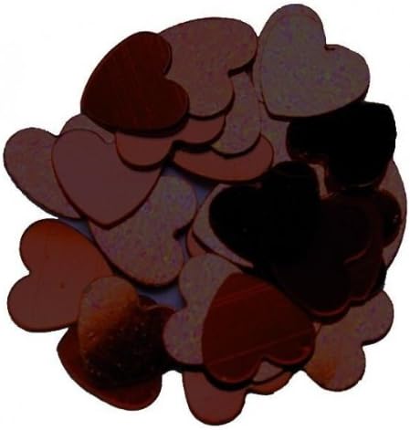 Coloured hearts table decoration confetti. Ideal for Weddings, Engagement &amp; Anniversary parties, Valentines day dinners, Christmas day, wedding proposal dinner, &amp; other special occasions. (Chocolate)