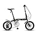 Produktbild Kinderfahrräder Schwarz Blau YellowBicycle Klappfahrrad Variable Geschwindigkeit Fahrrad Junge Mädchen Fahrrad Kleines Fahrrad, Kohlenstoffstahlrahmen, 16 Zoll ( Color : Black , Size : 133*30*104cm )