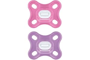 MAM Komfort napp 0–3 månader (set om 2), MAM napp 0–3 månader av 100% silikon med unik design, mjuk och lätt babytillbehörssa