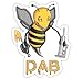 Produktbild Bee Dab (Size W7.4 x H9.7 Centimeter) Car Motorcycle Bicycle Skateboard Laptop Luggage Vinyl Sticker Graffiti Decal Bumper Sticker