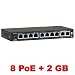 GW Security GWSW0802M 10 100Mbps 8 Port PoE Switch Max 30W each POE port 2 Uplink Gigabit Port Up to 820FT Transmission Distance Black 8 Ports PoE Switch RS.16900.00