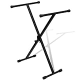 Material: Acero Ajustable Soporte Solo de Teclado Musical Marco-X