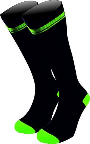LIGHT COMPRESSION SOCKS. TKS CELTIBERO GREEN. FOR MEN AND WOMEN. INCREASE BLOOD CIRCULATION, PREVENTS MUSCLE FATIGUE, SPEEDS RECOVERY. SPORTS ADJUSTMENT GRADUATED FOR RUNNING, NURSES, PILOTS, WAITERS, CHEFS, Flight Travel &amp; Maternity Pregnancy. L(43-45) (9-10.5 UK) BLACK / GREEN. UNISEX.