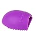 1Pcs Silicone Cleaning Glove MakeUp Washing Brush Scrubber Board Cosmetic Clean 8 Colours (Purple1)