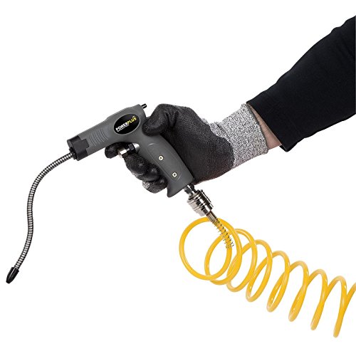 Powerplus Druckluftpistole Kompressorzubehör inkl. Schlauch Manometer 6 Aufsätze - 6