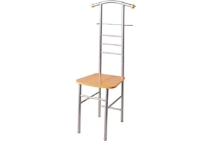 HAKU Möbel Cameriere da uomo alu, faggio, MDF, metallo - Dim. L 46 cm x A 119 cm x P 50 cm, Stile Moderno