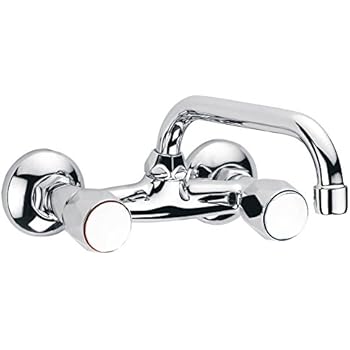 Clever Guayama Wall Mounted Kitchen Mixer Tap With Chrome Water