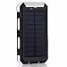 Produktbild eversource 10000mAh Solar Power Bank, Externe Akku,Solar Ladegerät,hohe kapazität, wasserdicht, stossfest mit 2 LED Solar Taschenlampe (Schwarz-Weiß)