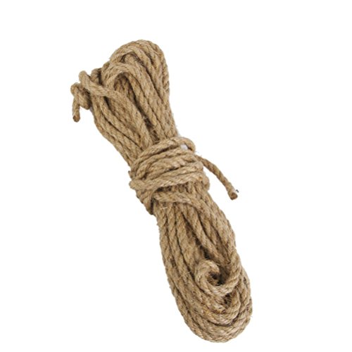 Pixnor 6mm Jute String Bindfäden verdreht hessischen Jute seil Hanfseil für Craft 15M - 2