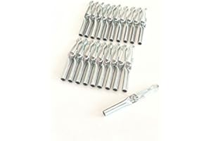 MIEDERHOFF 20 x Seilendverschluß inkl. Simplexhaken verzinkt Ø8mm Länge 120mm, Planenseil