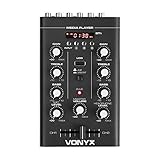 Leistungsstarke Features in kompaktem Design: Die 2-Kanal-DJ-Mixkonsole Vonyx STM500BT ist dank ihrer einfachen Bedienung und zahlreichen Funktionen ideal für Einsteiger, Fortgeschrittene oder Profis.