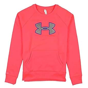 Under Armour Women's UA Big Logo Letterman Crew-Neck Sweatshirt: Amazon ...