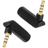 Winkel Adapter, VANDESAIL Winkeladapter Klinke  3.5mm Male zu Female Stecker Schwarz