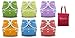 Thirsties Duo Wrap Snaps Size 2 Gender Neutral Colors 6 Pack and Dainty Baby Reusable Bag Bundle