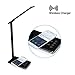 Price comparison product image LED Lamp with Wireless Phone Charger - Keep Your Phone Charged and your Rooms Well Lit - 2 in 1 Chager & Lamp FCLP01 Lamp Wireless Charger, 5W LED Night Lights, 5-Level Dimmer LED Lighting, 3 Coil of Wireless Charging, Charging Fast -Black