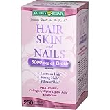 Nature's Bounty Hair Skin and Nails 5000 mcg of Biotin per Serving - 250 Coated Tablets