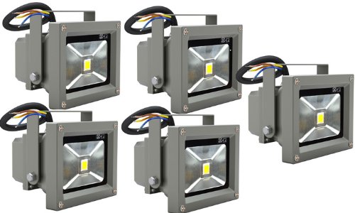 Preisvergleich Produktbild Goodia LED Wandstrahler Flutlicht Fluter Strahler Scheinwerfer 5 Stk 230V 10W IP65 Spot [Energieklasse A]