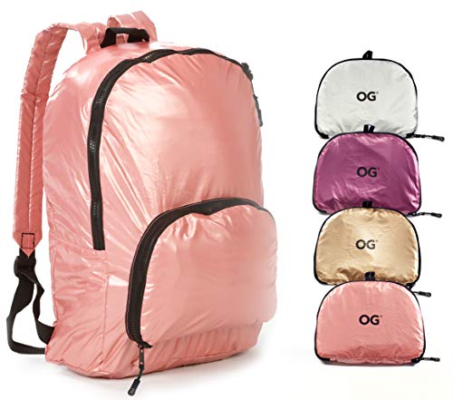 OG Online&Go Mochila Plegable Mujer Ultraligera 20L, Impermeable, Deporte, Compacta, Ligera, Senderismo, Viaje, Excursión, Ciclismo, Bolsa Compra