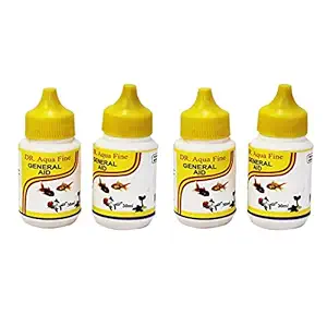 Dr. Aqua fine Internal Anti-fungal Medication Liquid/Ultra Life Fish Medicine/Medication - Water Conditioner 30 ml Each Pack of 4 Combo