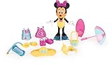 Con 3 modelitos diferentes IMC Toys- Disney Figurina Minnie Dia de Playa con Accesorios (182189)