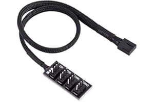 DIYEENI 4-biegunowy kabel sieciowy, PWM 4-biegunowe przyłącze wentylatora, kompatybilny z 3-biegunowymi i 4-biegunowymi wentylatorami, kabel wentylatora PWM, dla fanów komputerów