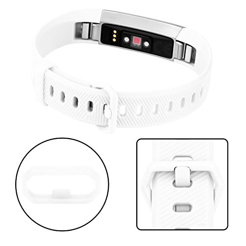 Fitbit Alta Armband, Lamshaw Neueste Silikon Ersatz Band Zubehör zur Fitbit Alta HR und Alta Fitnessaufzeichnung mit Metall Verschluss (2 Pack) - 4