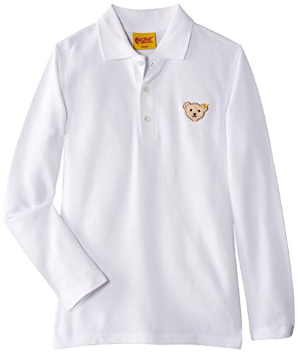 Steiff Unisex Baby 0006831 1/1 Sleeves Polo Shirt, Bright White, 8 Years (Manufacturer Size:128)