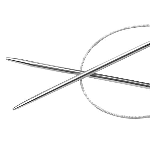 Häkeln Stricknadeln 11 Stück Erwachsene Professionelle 80cm Edelstahl Runden Nadel Zubehör Set Verschiedene Größen - 4