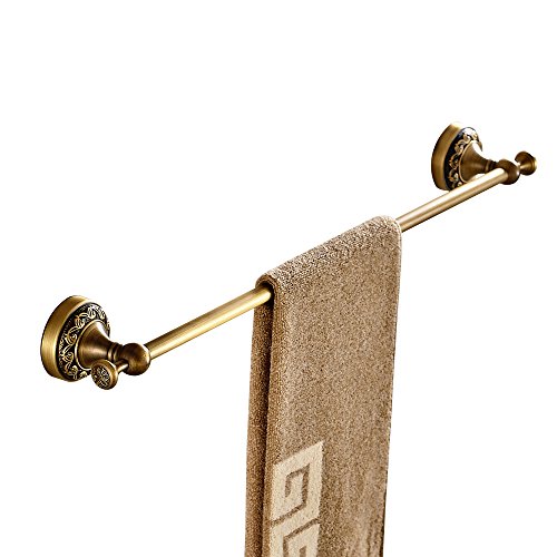 Weare Home Klassic Solide Kupfer Einzeln Handtuchstangen Handtuchhaken Handtuchhalter, mit Einschnitt Retro Bronze Beschichtung Wandmontage Haltbar Badzubehör Badaccessoires Dekor für Küche