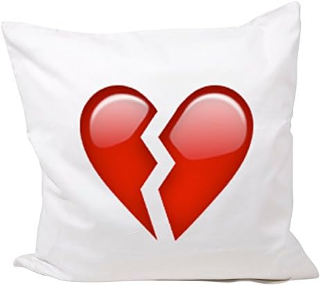 ShirtheldPillowcase 40x40 cm Smiley "Broken Heart" Emoji, smiley, trend, cult, cute, sweet, hipster, cool, pillow, neck pillow, decorative, cushion cover micro-setters.