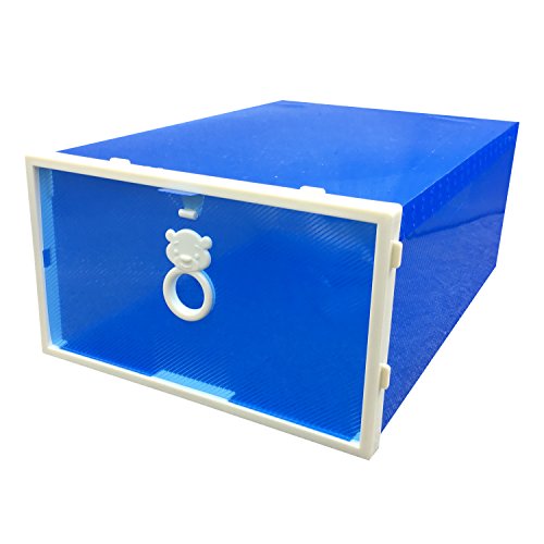 Smilun Schuhboxen Stapelbar Aufbewahrungsboxen Schuhablagen faltbar Halter Schuhregal Bärchen Gemischte 4-Stück-Set - 4