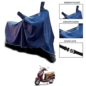 KEDIT  - New Suzuki Access 125 Waterproof - Dust Proof - Full Bike Scooty Two Wheeler Body Cover for Suzuki Access 125 (Navy Blue)