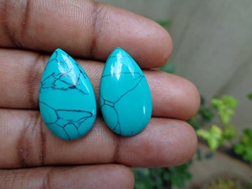 Green Turquoise Teardrop Briolette, 2 Stones Listing, Jewelry Making Supplies Wholesale
