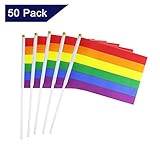 Cantidad: Conjunto de 50 banderas de palo de arco iris