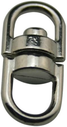 Chuzhao Wu Metal Silvery 0.8 Inches Bothway Rotating Slidable Linker Key Ring Jewelry Accessories(Pack Of 50)