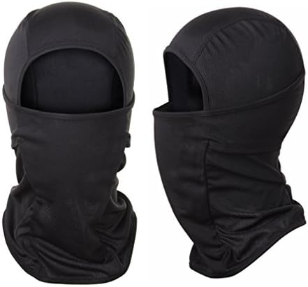 Erinfam Skiing / Motorbiking / Outdoor Sports Mask / Balaclava (Pack of 2), Schwarz und Schwarz