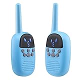 FLOUREON Talkie Walkies Enfant PMR 446 MHz 9 Canaux Interphone Bidirectionnel Longue Distance Enfants Jouets Cadeau pour Enfants (Bleu)