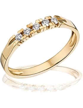 Goldmaid Damen-Ring 585 Gelbgold 5 Brillanten 0,15ct