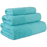 Flor De Algodón Set Toalla 3 Uds. Panama 400 G Turquesa 30X50/ 50X100/ 100X150 cm