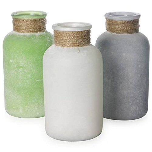 Mabjöt Vase Frosty, in 2 stilvollen und dekorativen Größen und Farben aus Glas (10 x 20, Grau)