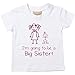 I'm Going To Be a Big Sister White Tshirt Baby Toddler Kids Available in Sizes 0-6 Months to 14-15 Years New Baby Sister Gift