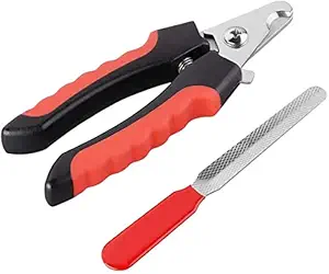 Pets Empire Pet Nail Clippers Cutter File for Dogs Cats Birds Guinea Pig Animal Claws Scissor Cut Set Kit (Color May Vary) (Small)